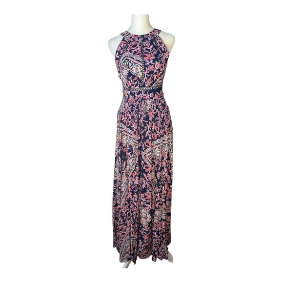 Abel The Label Anthropologie Vienna Smocked Floral Maxi Dress Size Small NWT - Picture 1 of 13